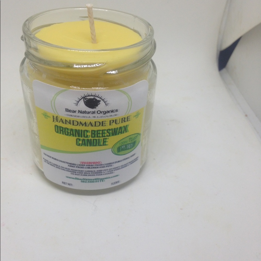 Unscented organic beeswax candle 4 oz - Picture 6 of 6